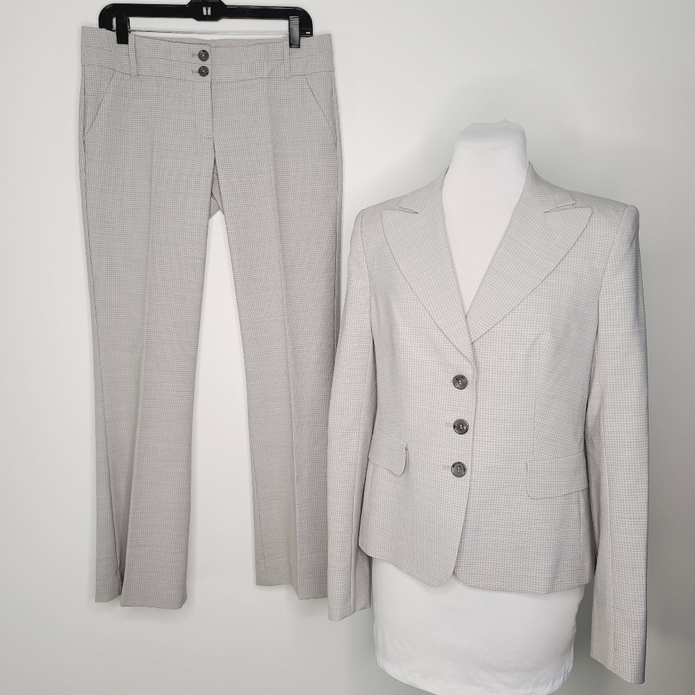 The Limited Perfect Travel Suit "Drew" Grey Pants and Blazer Size 6 Business